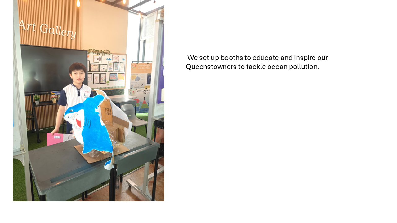 We setup booths to educate & inspire our Queenstowners to tackle ocean pollution.